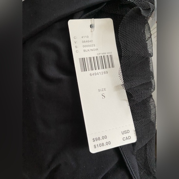 Anthropologie Maeve Tiered Tulle Tunic new with tag nwt black color - Picture 6 of 10